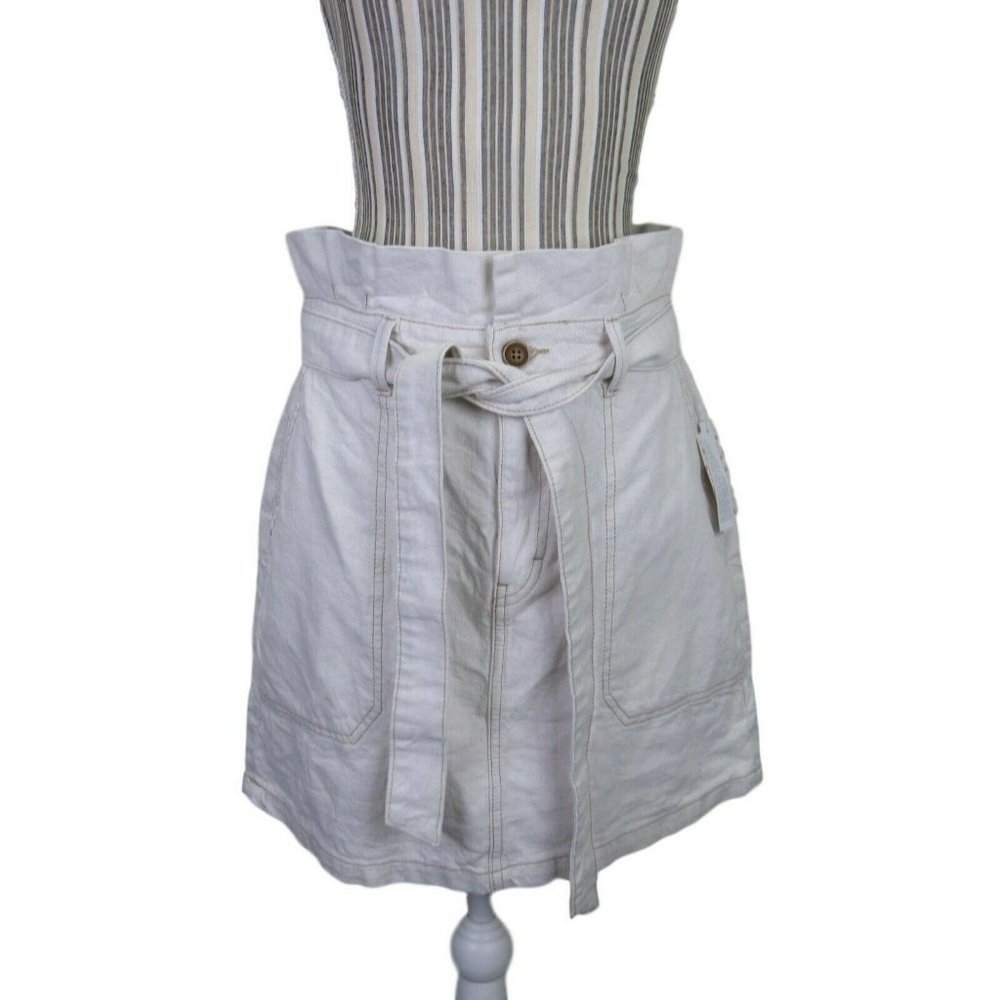 Free People Splendor In The Grass Tie Denim Skirt